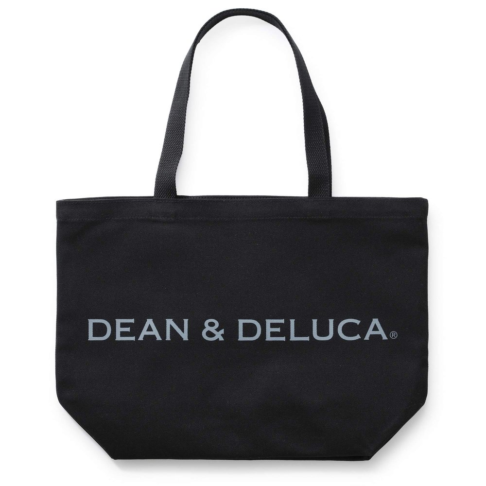 DEAN & DELUCA Tote Bag, Large, Black, Plain, Diaper Bag, Foldable, Eco Bag