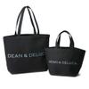 DEAN & DELUCA Tote Bag, Large, Black, Plain, Diaper Bag, Foldable, Eco Bag view 3