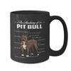 BeeTeeStore Pit Bull Anatomy Coffee Mug - Educational Canine Diagram Design - 11oz Black Ceramic Tea Cup for Dog Owners, Moms, and Dads - Dishwasher Safe Office Accessory for Pet Lovers view 2