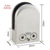 Thainsan7, Q'ty 8 x Stainless Steel 304 Glass Clamp Clip Bracket Flat Back for Handrail 6-8mm, Size: S(6-8mm),Livable home view 2