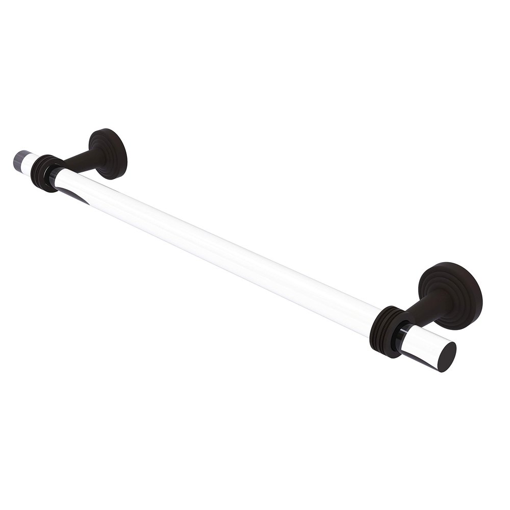 Allied Brass PB-41D-18 Pacific Beach Collection 18 Inch Dotted Accents Towel Bar, Oil Rubbed Bronze