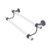 Allied Brass PB-72D-18 Pacific Beach Collection 18 Inch Double Dotted Accents Towel Bar, Matte Gray view 1