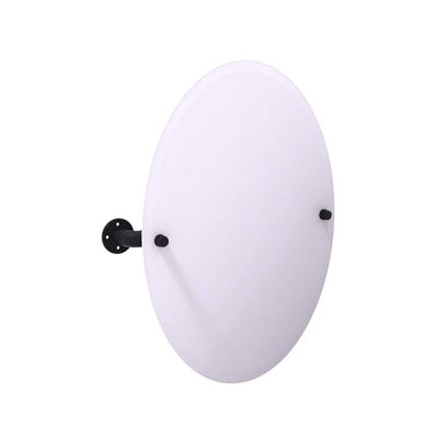 Allied Brass Pipeline Collection Frameless Oval Mounted Tilt Wall Mirror, Matte Black
