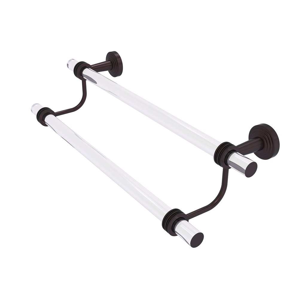 Allied Brass PB-72D-24 Pacific Beach Collection 24 Inch Double Dotted Accents Towel Bar, Antique Bronze