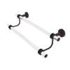 Allied Brass PB-72D-24 Pacific Beach Collection 24 Inch Double Dotted Accents Towel Bar, Antique Bronze view 1