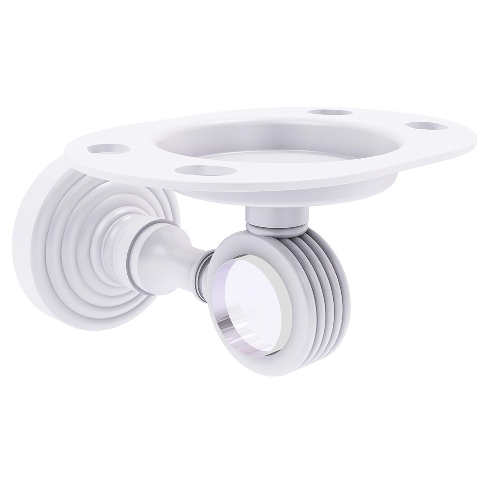 Allied Brass Pacific Grove Collection Groovy Accents Tumbler Toothbrush Holder, Matte White