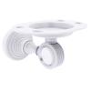 Allied Brass Pacific Grove Collection Groovy Accents Tumbler Toothbrush Holder, Matte White view 1