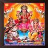Art n Store: Goddess Lakshmi with Goddess Saraswati & Lord Ganesh, High Contrast HD Printed Religious & Decor Picture Painting with Plane Brown Frame (30 X 23.5 X 1.5 CM_ Brown Wood) view 1