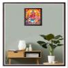Art n Store: Goddess Lakshmi with Goddess Saraswati & Lord Ganesh, High Contrast HD Printed Religious & Decor Picture Painting with Plane Brown Frame (30 X 23.5 X 1.5 CM_ Brown Wood) view 4
