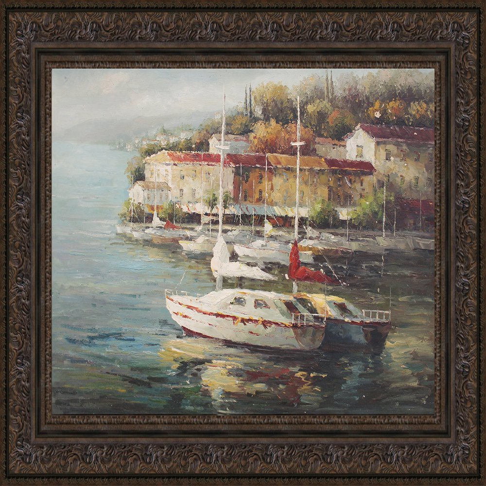 100% hand Painted Oil Painting,Tuscany,Venice,Italian scene, traditional art,framed wall art,custom frame (Frame9, Painting3)