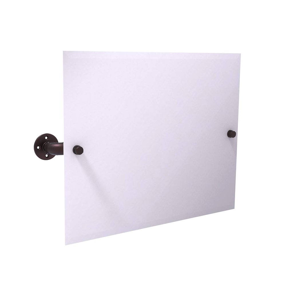 Allied Brass Pipeline Collection Landscape Rectangular Mounted Tilt Wall Mirror, Antique Bronze