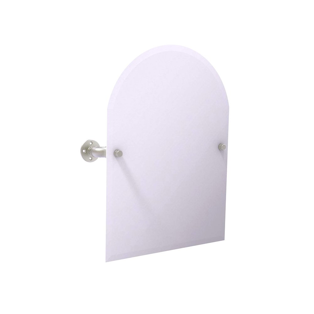 Allied Brass P-350-TM94-SN Pipeline Collection Frameless Arched Top Wall Mounted Tilt Mirror, Satin Nickel
