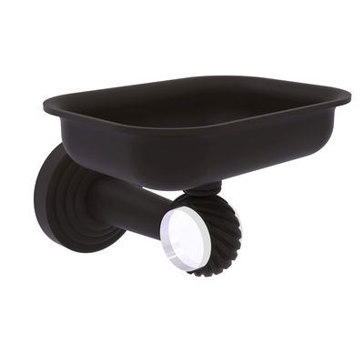 Allied Brass PB-32T Pacific Beach Collection Wall Mounted Holder with Twisted Accents Soap Dish, Oil Rubbed Bronze
