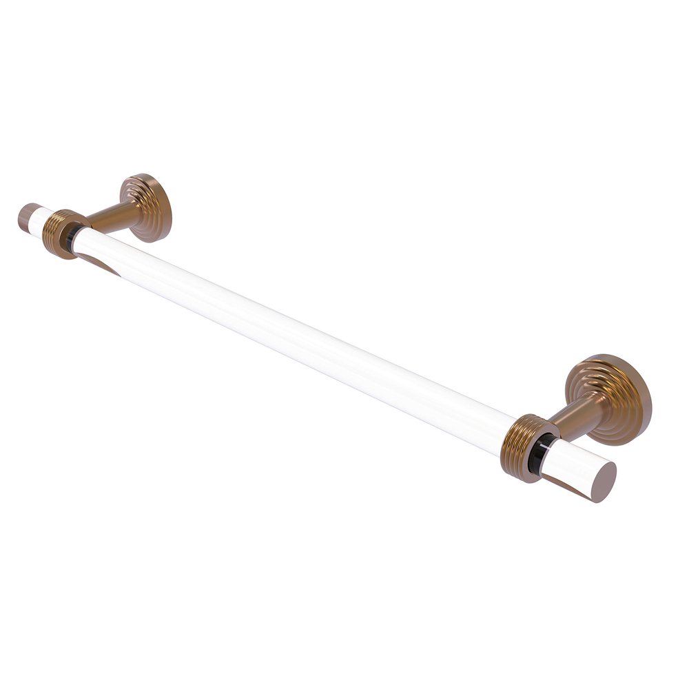Allied Brass PB-41G-18 Pacific Beach Collection 18 Inch Groovy Accents Towel Bar, Brushed Bronze