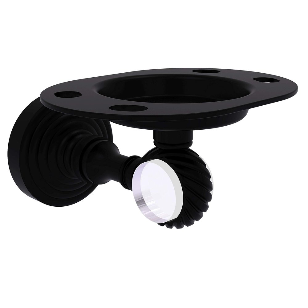 Allied Brass Pacific Grove Collection Twisted Accents Tumbler Toothbrush Holder, Matte Black