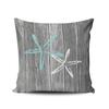 Fanaing Gray and Aqua Turquoise Beach and Starfish Pillowcase Home Sofa Decorative 18X18 Inch Square Throw Pillow Case Decor Cushion Covers One-Side Printed view 1