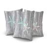 Fanaing Gray and Aqua Turquoise Beach and Starfish Pillowcase Home Sofa Decorative 18X18 Inch Square Throw Pillow Case Decor Cushion Covers One-Side Printed view 3