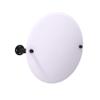 Allied Brass Pipeline Collection Frameless Round Mounted Tilt Wall Mirror, Matte Black view 1