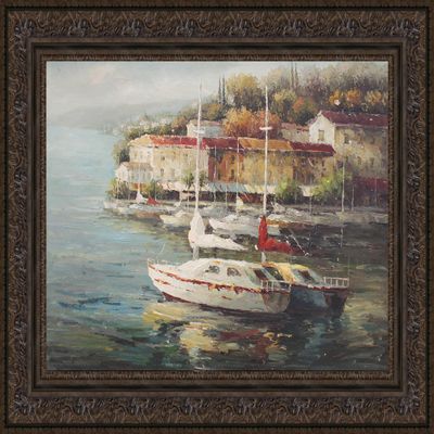 100% hand Painted Oil Painting,Tuscany,Venice,Italian scene, traditional art,framed wall art,custom frame (Frame6, Painting3)