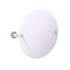 Allied Brass Pipeline Collection Frameless Round Mounted Tilt Wall Mirror, Matte White view 1