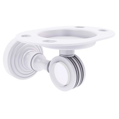Allied Brass Pacific Grove Collection Dotted Accents Tumbler Toothbrush Holder, Matte White