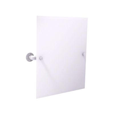 Allied Brass Pipeline Collection Frameless Rectangular Mounted Tilt Wall Mirror, Matte White