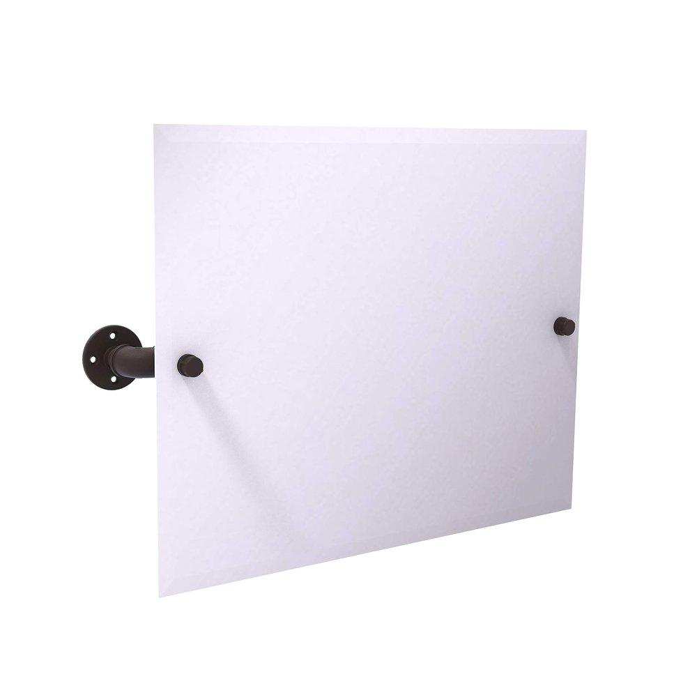Allied Brass Pipeline Collection Landscape Rectangular Mounted Tilt Wall Mirror, Oil Rubbed Bronze