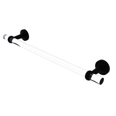 Allied Brass PB-41T-18 Pacific Beach Collection 18 Inch Twisted Accents Towel Bar, Matte Black