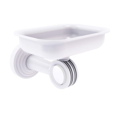 Allied Brass PB-32D Pacific Beach Collection Wall Mounted Holder with Dotted Accents Soap Dish, Matte Gray