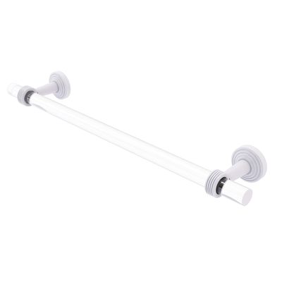 Allied Brass PB-41G-18 Pacific Beach Collection 18 Inch Groovy Accents Towel Bar, Matte White