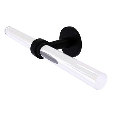 Allied Brass CV-HTB-2-BKM Clearview Collection 2 Arm Guest Towel Holder, Matte Black