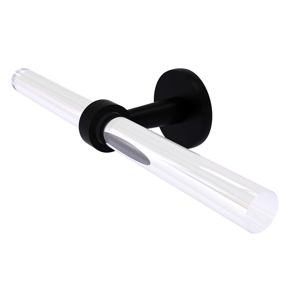 Allied Brass CV-HTB-2-BKM Clearview Collection 2 Arm Guest Towel Holder, Matte Black