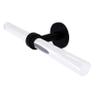 Allied Brass CV-HTB-2-BKM Clearview Collection 2 Arm Guest Towel Holder, Matte Black view 1