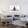 ARTCANVAS Donut Police Canvas Art Print Stretched Framed Painting Picture Poster Giclee Wall Decor by Banksy - 40" x 26" (0.75" Deep) view 2