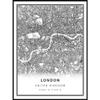 London map poster print | Modern black and white wall art | Scandinavian home decor | United Kingdom City prints artwork | Fine art posters 20x30 view 1