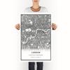 London map poster print | Modern black and white wall art | Scandinavian home decor | United Kingdom City prints artwork | Fine art posters 20x30 view 2