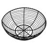 G.E.T. WB-701 Round Metal Wire Bread Roll Serving Basket, 8", Black view 1