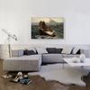 ARTCANVAS Fog Warning 1885 Canvas Art Print Stretched Framed Painting Picture Poster Giclee Wall Decor by Winslow Homer - 40" x 26" (0.75" Deep) view 2