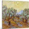 ARTCANVAS Olive Trees 1889 Canvas Art Print Stretched Framed Painting Picture Poster Giclee Wall Decor by Vincent Van Gogh - 40" x 26" (0.75" Deep) view 1