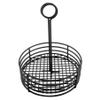 G.E.T. 4-31860 Black Round Stainless Steel Condiment Caddy Iron Teflon Coated Table Caddies Collection view 2