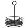 G.E.T. 4-31860 Black Round Stainless Steel Condiment Caddy Iron Teflon Coated Table Caddies Collection view 4