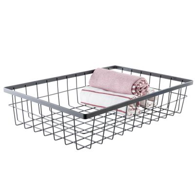 G.E.T. WB-1814-MG Urban Renewal 17.75" x 11.25" Wire Basket, 4" Tall, Metal