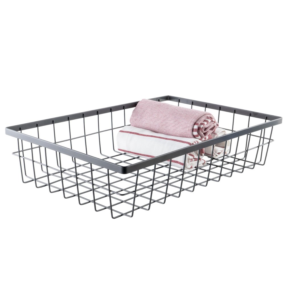 G.E.T. WB-1814-MG Urban Renewal 17.75" x 11.25" Wire Basket, 4" Tall, Metal