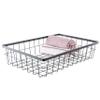 G.E.T. WB-1814-MG Urban Renewal 17.75" x 11.25" Wire Basket, 4" Tall, Metal view 1