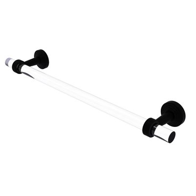 Allied Brass PB-41G-18 Pacific Beach Collection 18 Inch Groovy Accents Towel Bar, Matte Black