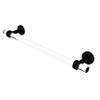 Allied Brass PB-41G-18 Pacific Beach Collection 18 Inch Groovy Accents Towel Bar, Matte Black view 1