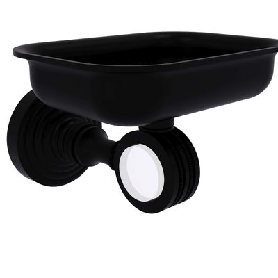 Allied Brass PG-32D Pacific Grove Collection Wall Mounted Holder with Dotted Accents Soap Dish, Matte Black