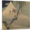 ARTCANVAS Boy Viewing Mount Fuji 1839 Canvas Art Print Stretched Framed Painting Picture Poster Giclee Wall Decor by Katsushika Hokusai - 40" x 26" (0.75" Deep) view 1