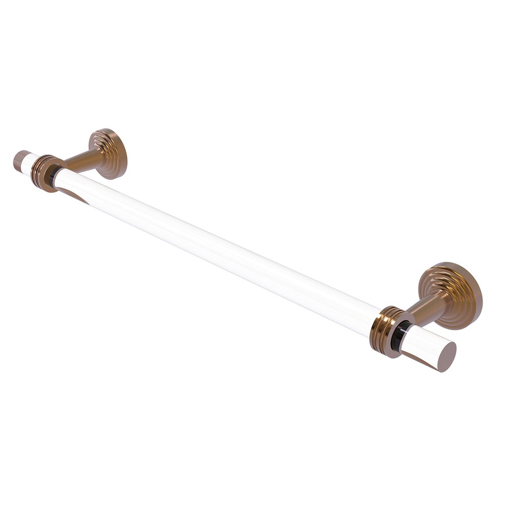 Allied Brass PB-41D-18 Pacific Beach Collection 18 Inch Dotted Accents Towel Bar, Brushed Bronze