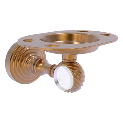 Allied Brass PG-26T-BBR Pacific Grove Collection Tumbler and Toothbrush Holder with Twisted Accents, Brushed Bronze
